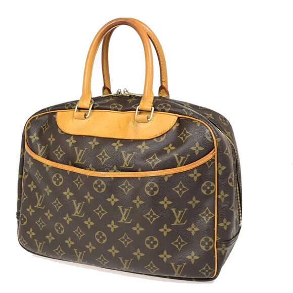 AUTHENTICITY GUARANTEED LOUIS VUITTON LV Logo Deauville Hand Bag Monogram